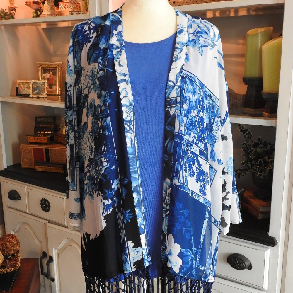 Chicos tank and cardigan size 2